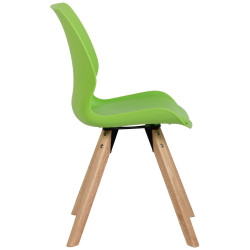 Chaise Luna, plastique vert