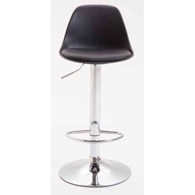 Lot de 2 tabourets de bar Kiel plastique chromé