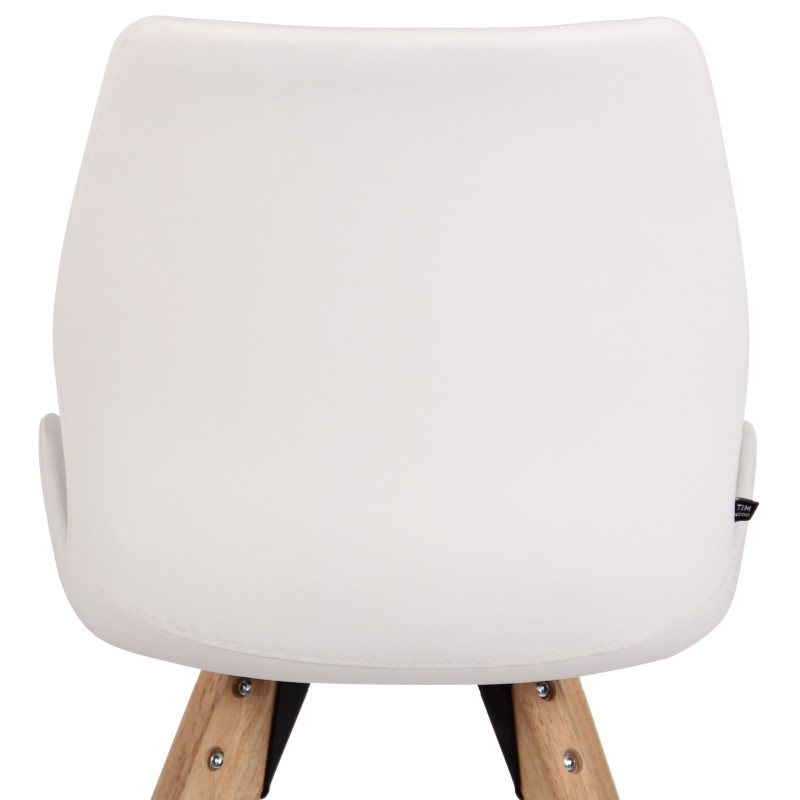 Fauteuil Luna, similicuir, blanc