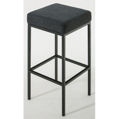 Lot de 2 tabourets de bar Montreal 85 tissu noir