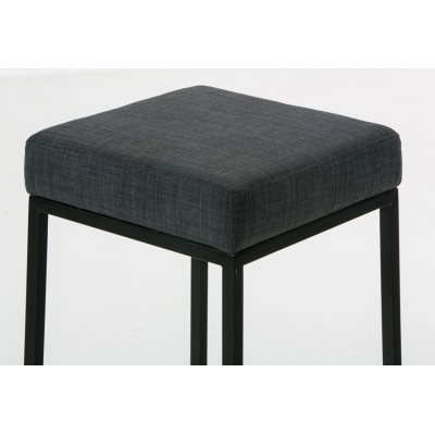 Lot de 2 tabourets de bar Montreal 85 tissu noir