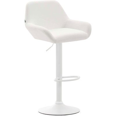 Tabouret de bar Braga simili cuir blanc