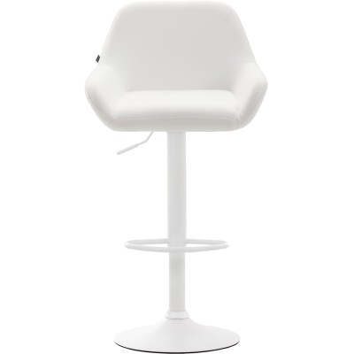 Tabouret de bar Braga simili cuir blanc