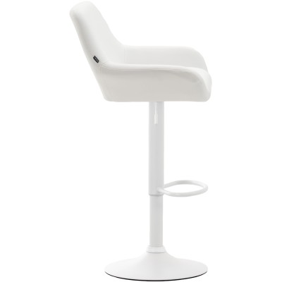 Tabouret de bar Braga simili cuir blanc