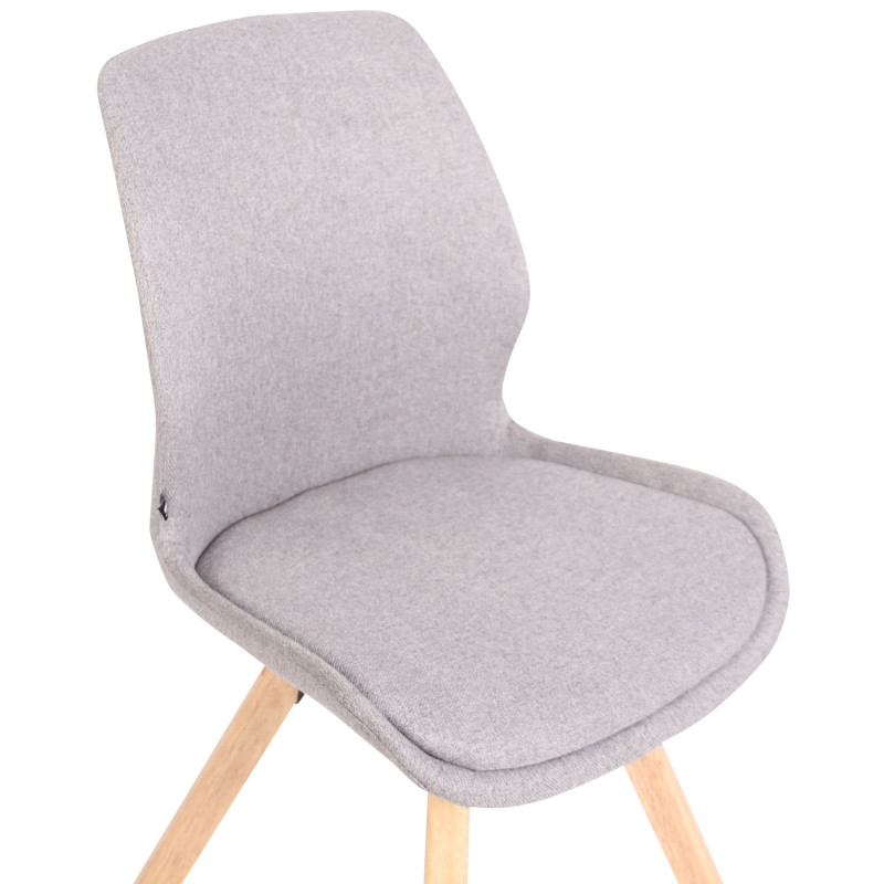 Chaise Luna, tissu gris