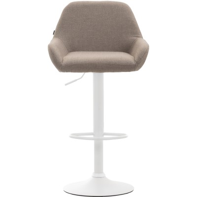 Tabouret de bar Braga tissu blanc