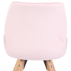 Fauteuil Luna, velours, rose