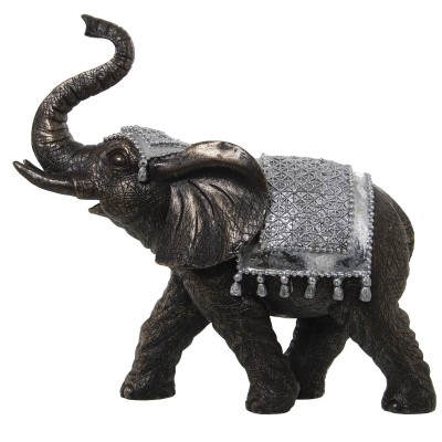 Figurine Décorative Alexandra House Living Argenté Plastique Eléphant 14 x 27 x 26 cm