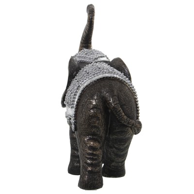 Figurine Décorative Alexandra House Living Argenté Plastique Eléphant 14 x 27 x 26 cm