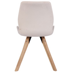 Fauteuil Luna, velours, crème