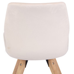 Fauteuil Luna, velours, crème