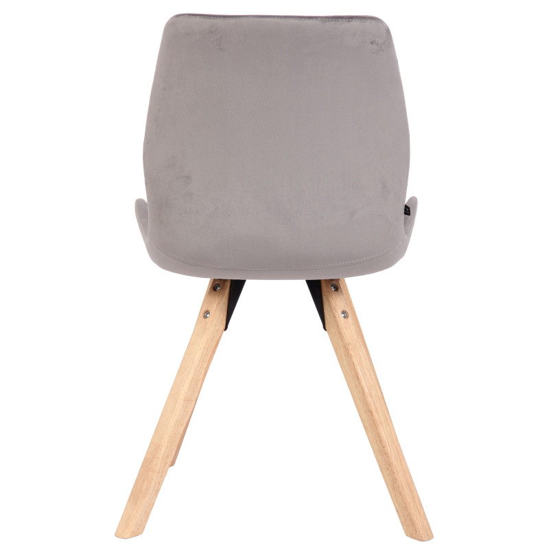 Fauteuil Luna, velours gris