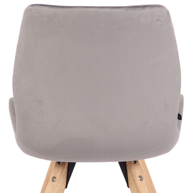 Fauteuil Luna, velours gris