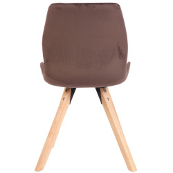 Fauteuil Luna, velours, marron