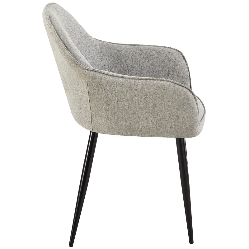 Ensemble de 2 chaises de salle à manger Boise, tissu gris