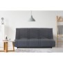 LENA Banquette clic clac 3 places - tissu anthracite - Style contemporain - L 193 x P 92 cm