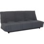 LENA Banquette clic clac 3 places - tissu anthracite - Style contemporain - L 193 x P 92 cm