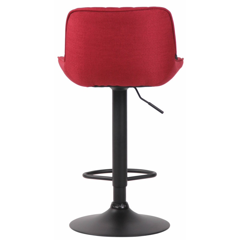 Lot de 2 tabourets de bar Lentini tissu noir rouge