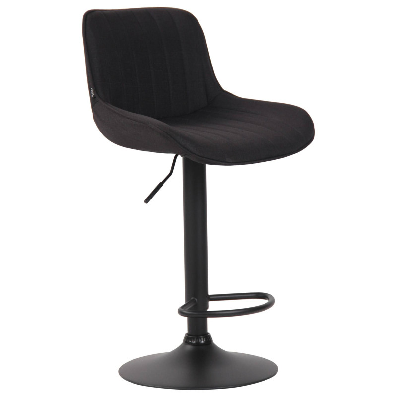 Lot de 2 tabourets de bar Lentini tissu noir noir