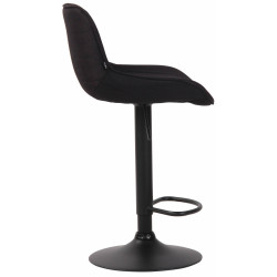 Lot de 2 tabourets de bar Lentini tissu noir noir