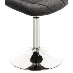 Ensemble de 2 chaises Emil, tissu gris foncé