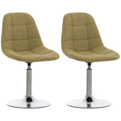 Ensemble de 2 chaises Emil en tissu vert