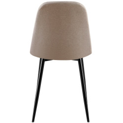 Ensemble de 4 chaises Giverny en tissu gris