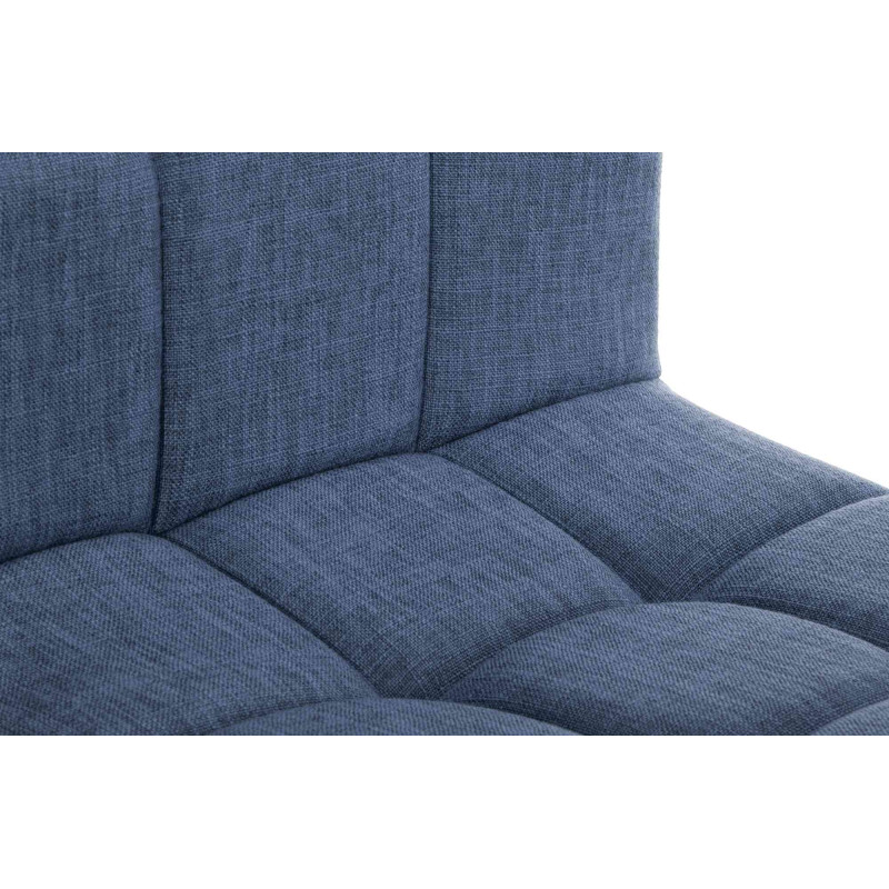 Tabouret de bar Calma tissu noir bleu