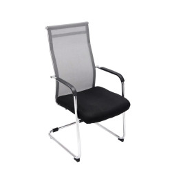 Ensemble de 2 chaises visiteurs Brenda grises