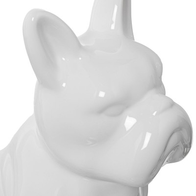 Figurine Décorative Alexandra House Living Blanc Céramique Chien 14 x 25 x 34 cm