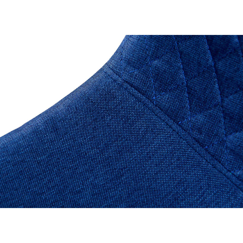 Ensemble de 4 chaises Giverny, tissu, bleu