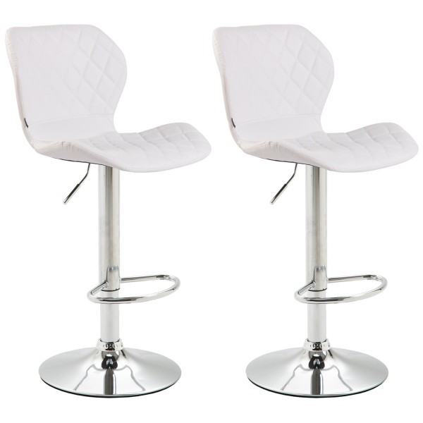 Lot de 2 tabourets de bar liège simili cuir chrome