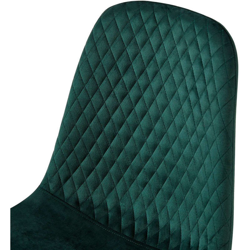 Ensemble de 4 chaises Giverny en velours vert