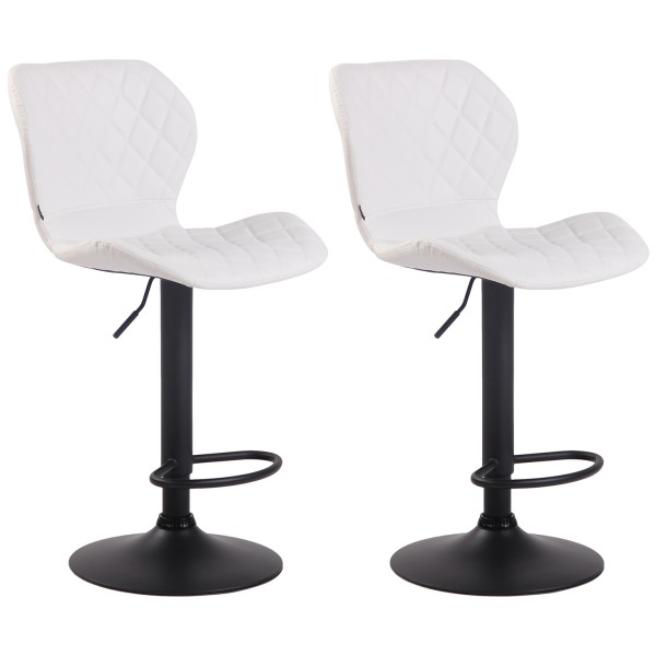 Lot de 2 tabourets de bar liège simili cuir noir