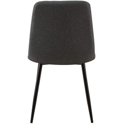 Ensemble de 4 chaises Dijon, tissu gris foncé