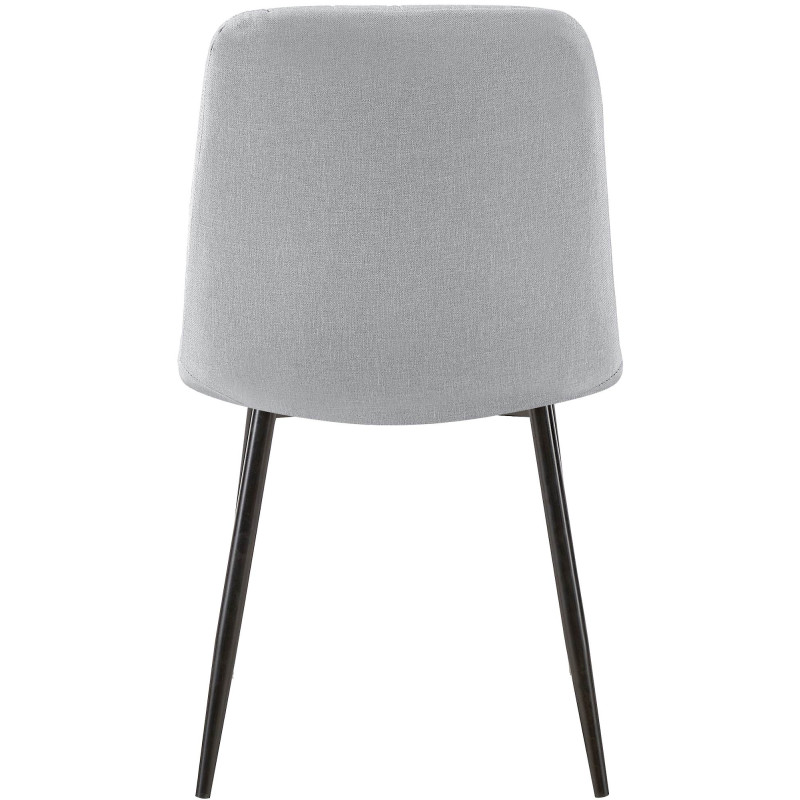 Ensemble de 4 chaises en tissu gris Dijon