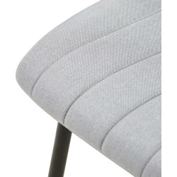 Ensemble de 4 chaises en tissu gris Dijon