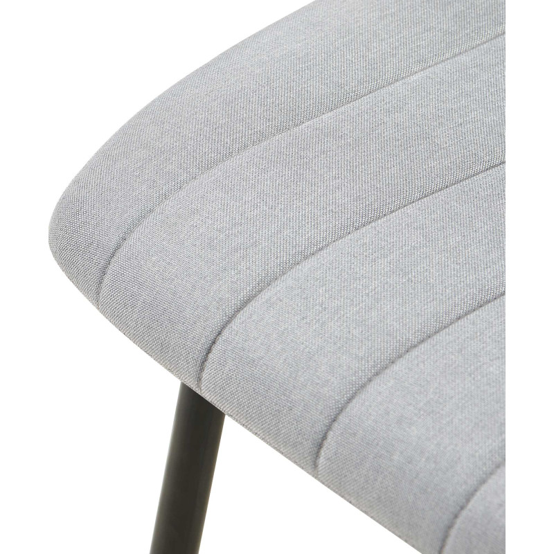 Ensemble de 4 chaises en tissu gris Dijon
