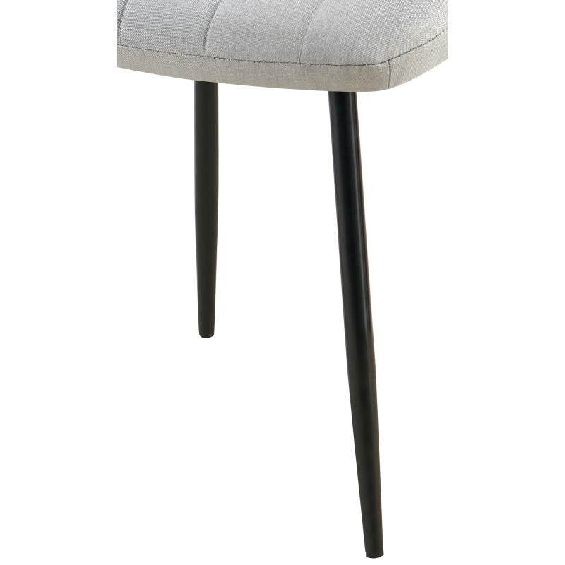 Ensemble de 4 chaises en tissu gris Dijon