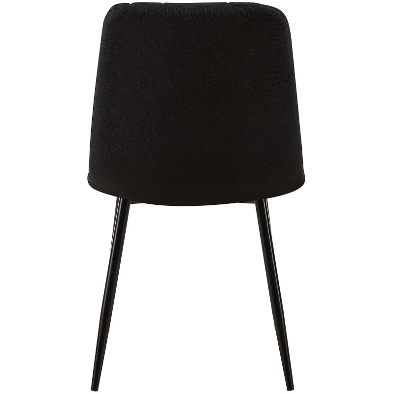 Ensemble de 4 chaises Dijon, tissu noir