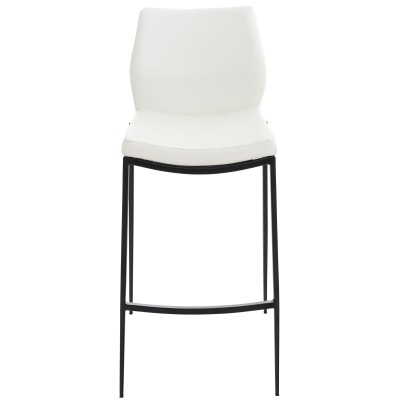 Tabouret de bar Matola simili cuir noir