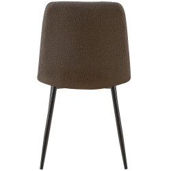 Ensemble de 4 chaises Dijon, tissu marron