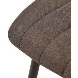 Ensemble de 4 chaises Dijon, tissu marron