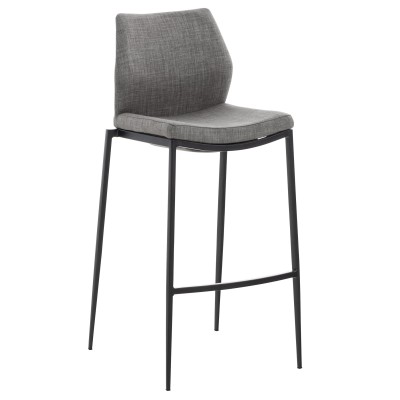 Tabouret de bar Matola tissu noir