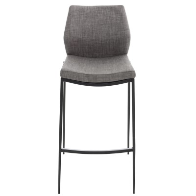 Tabouret de bar Matola tissu noir