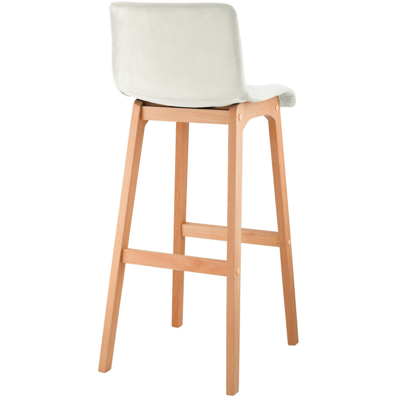 Tabouret de bar Hoover Velvet Natura Crème