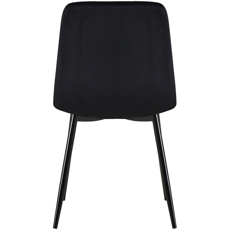 Ensemble de 4 fauteuils Dijon en velours noir