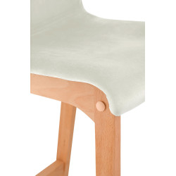 Tabouret de bar Hoover Velvet Natura Crème