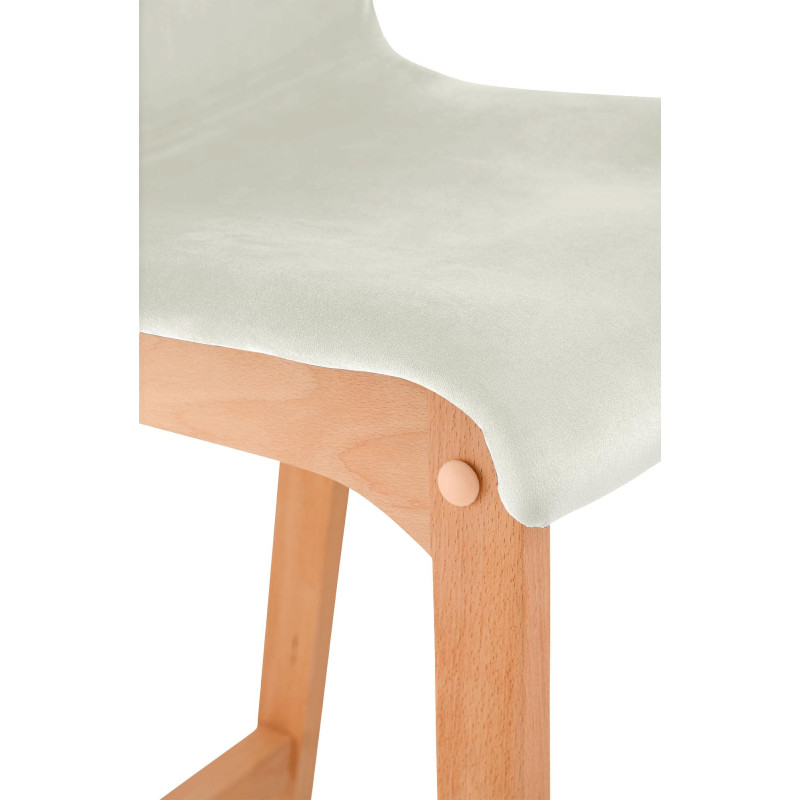 Tabouret de bar Hoover Velvet Natura Crème