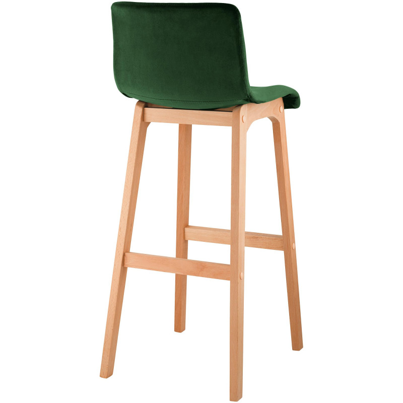 Sgabello da bar Hoover Velvet Natura Green
